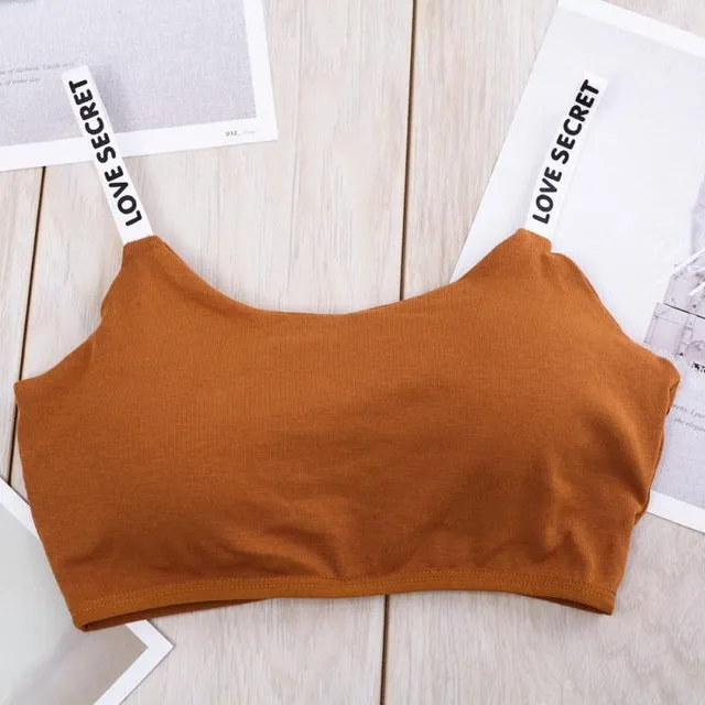 Woman Fitness Sports Bra Lingerie Solid Shoulder Strap Sexy Seamless Removable Pad Underwear  Intimates Yoga Bra Soft Brassiere