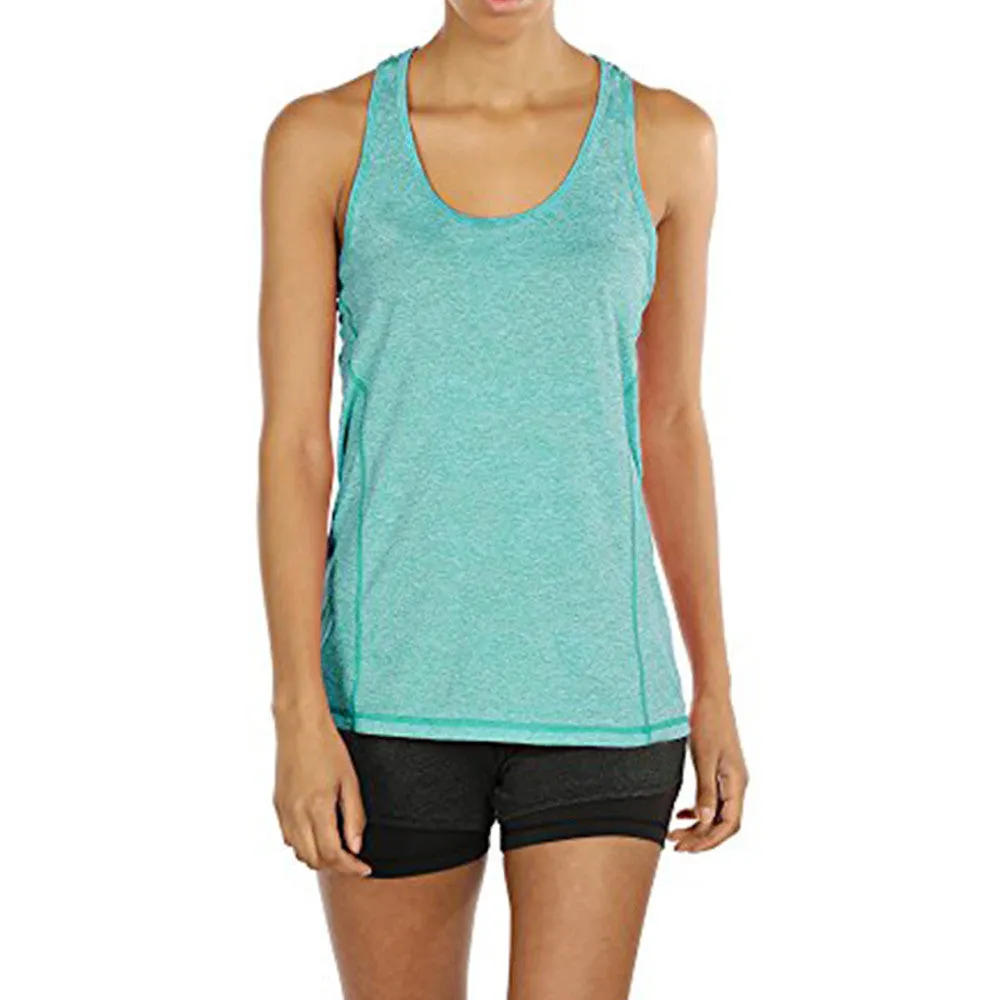 Women Activewear Running Workouts Yoga Sport Racerback Tank Tops Blouse Shirt