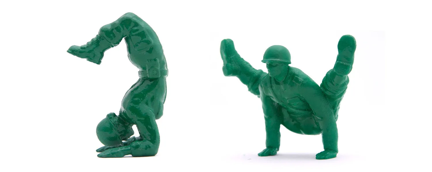Yoga Joes Advanced Series Green Army Men in Yoga Poses