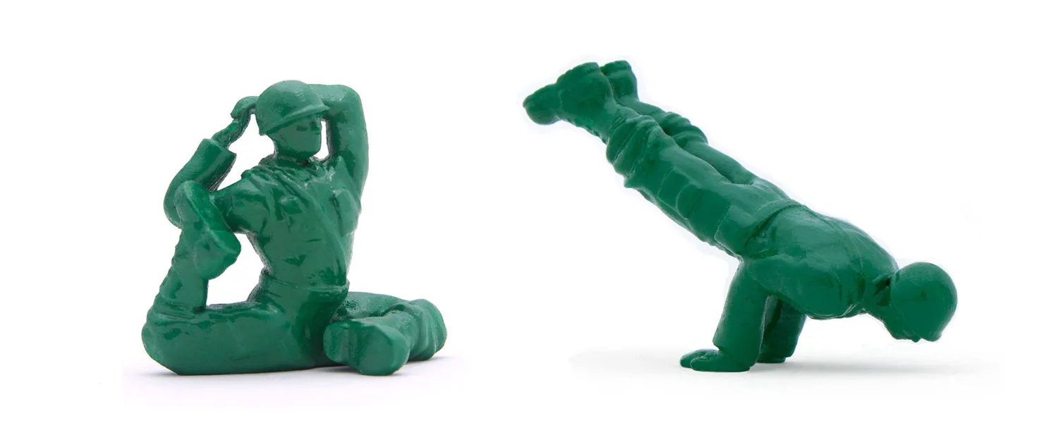 Yoga Joes Advanced Series Green Army Men in Yoga Poses
